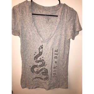 Grey Join or die t shirt